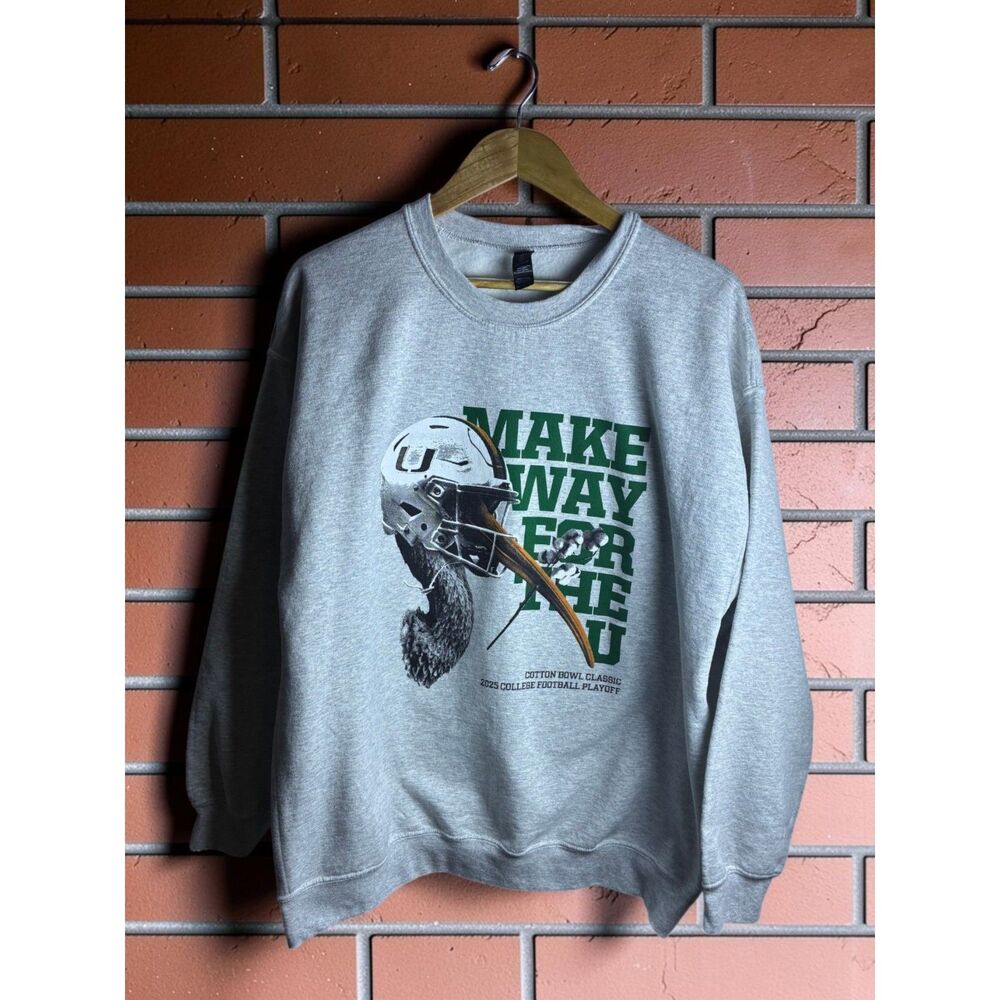 Miami Hurricanes Cotton Bowl Playoff Crewneck Sweatshirt Gray Men's XL NCAA